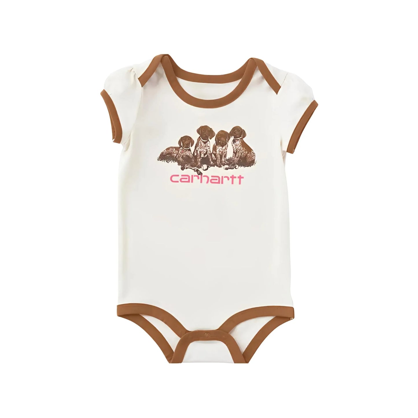Carhartt Baby Girls' Short Sleeve Puppies Bodysuit weis-western-wear