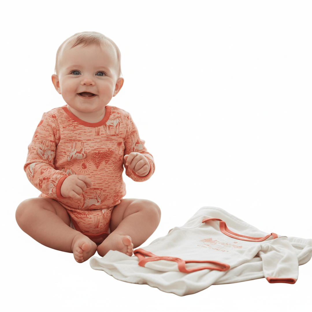 Carhartt Girl's Long Sleeve Farm Print Onesies 2PC Set - Carhartt