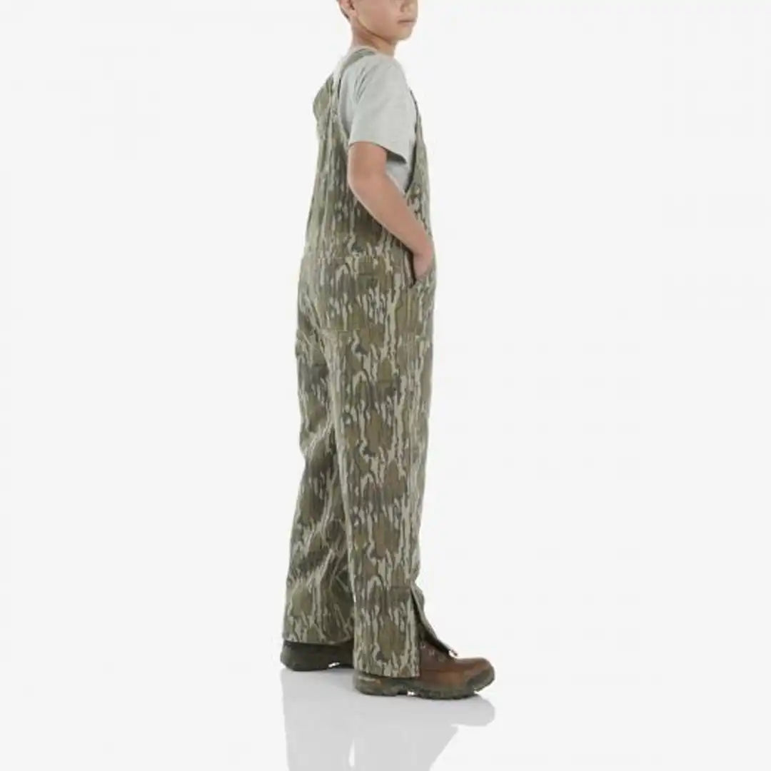 Carhartt Kids' Loose Fit Canvas Insulated Double-Front Camo Bib Overall