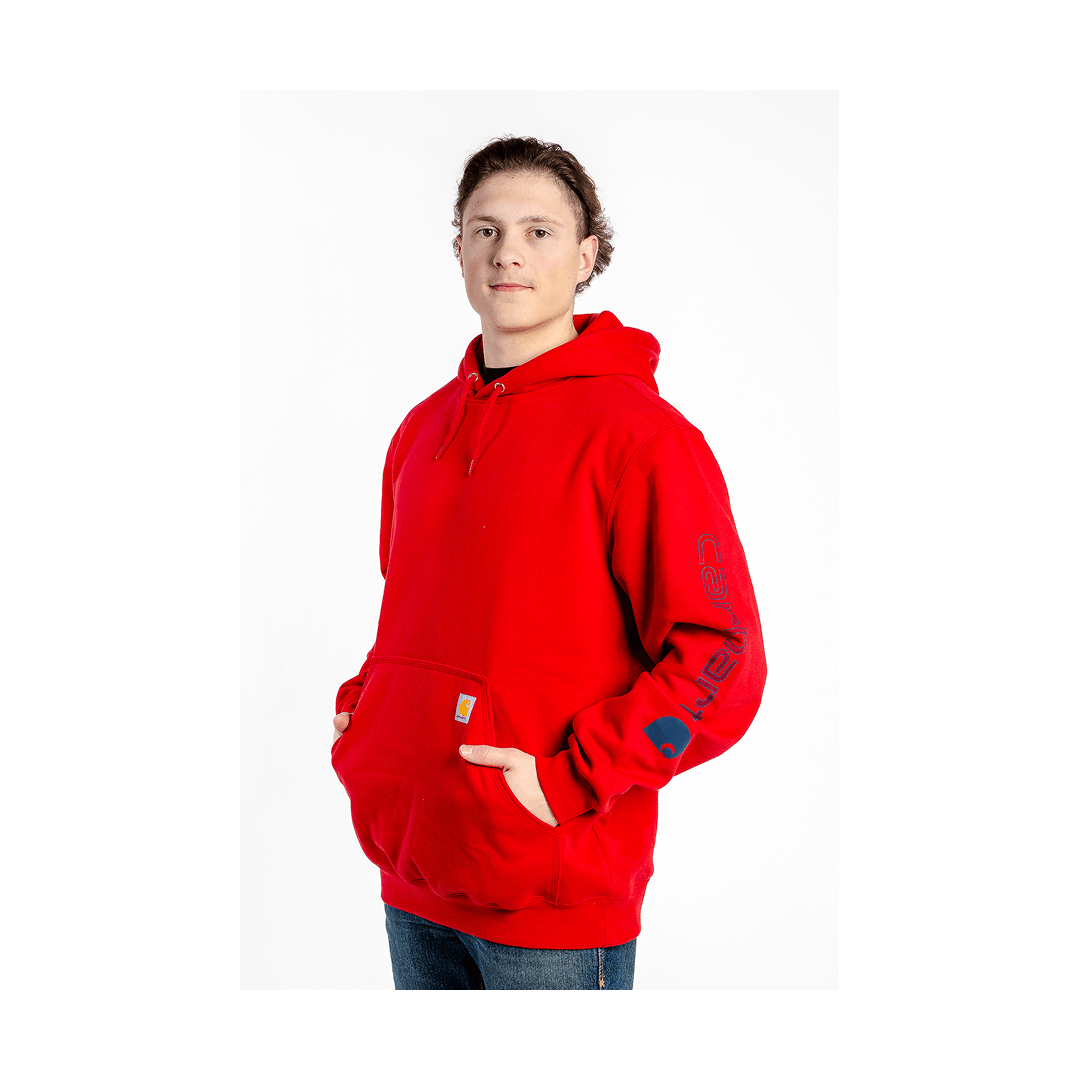 Carhartt Unisex Loose Fit Midweight Logo Sleeve Graphic Hoodie - Carhartt