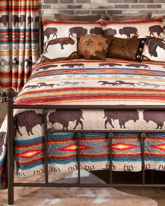 Carstens Wrangler Western Stripe Quilt- King Size - Carstens