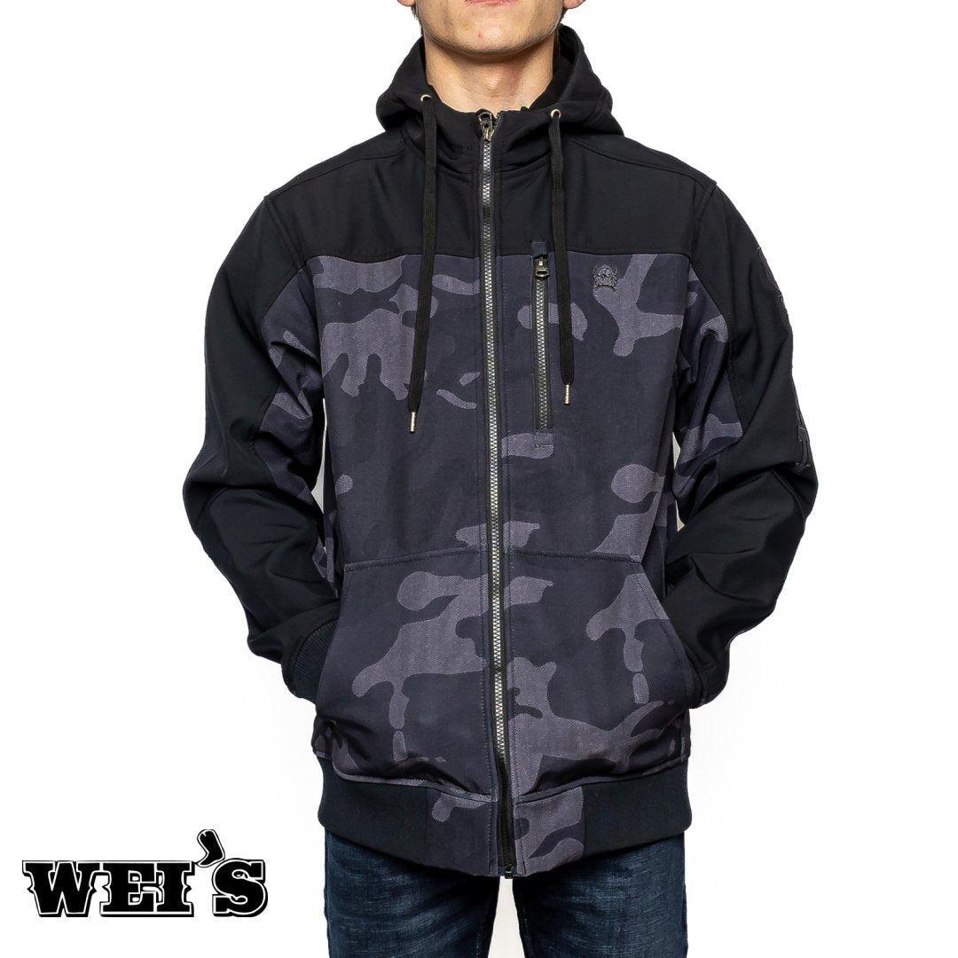 Cinch Men's Black Camo Bonded Hooded Jacket - CLEARANCE