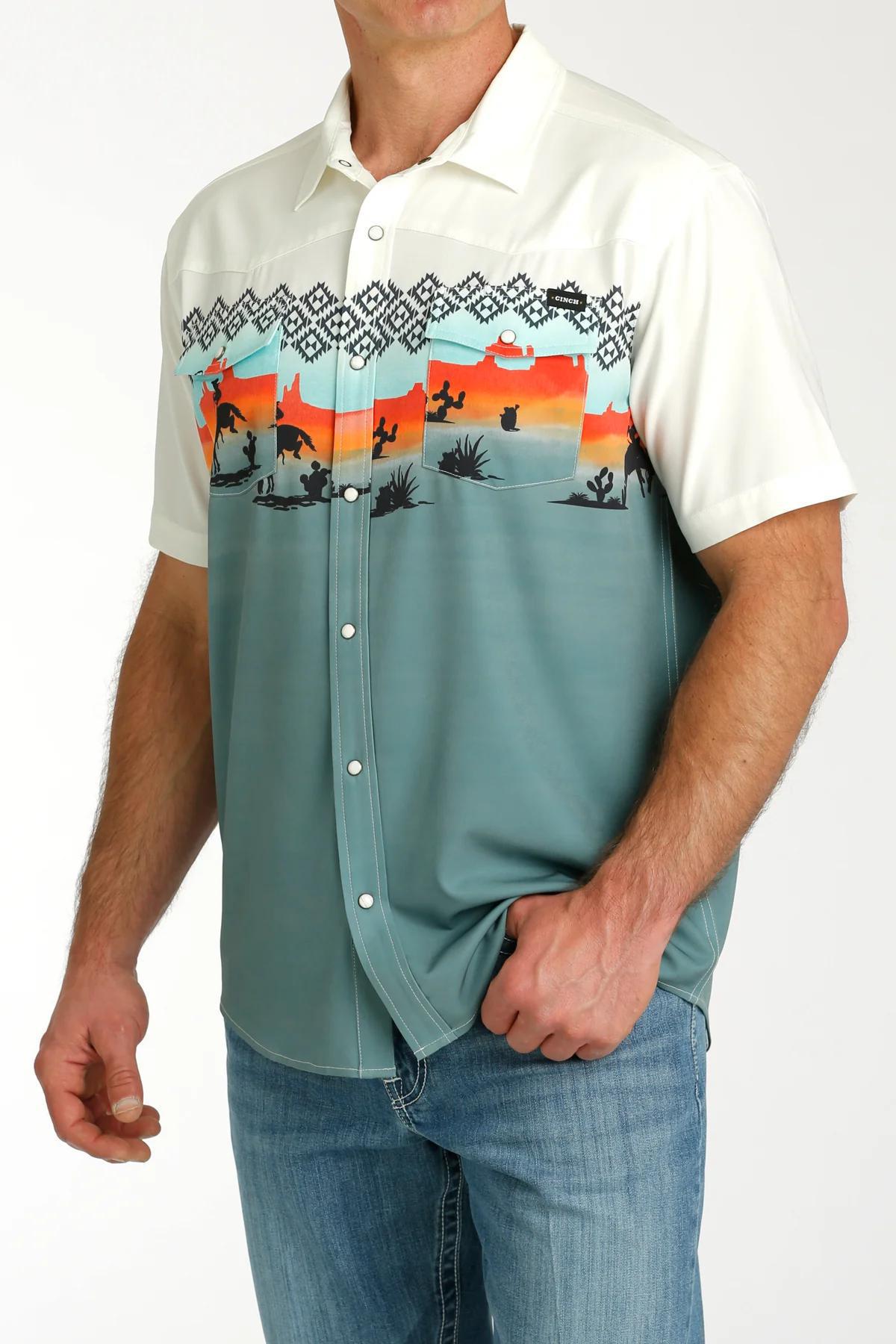 Cinch Men's Camp Short Sleeve Shirt