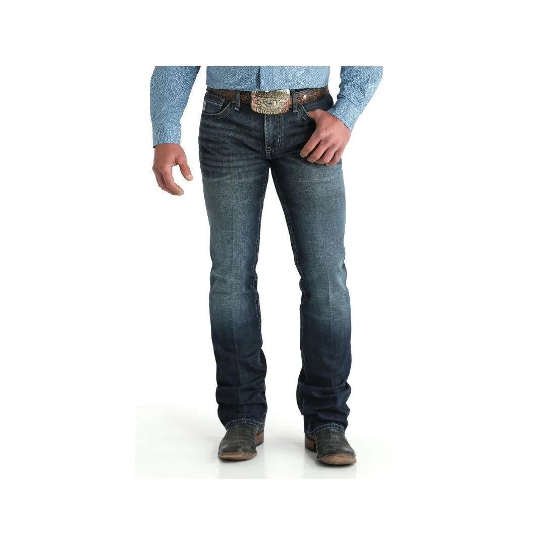 Cinch Men's Ian Mid-Rise, Slim Boot Cut Jeans Dark Stone - Cinch