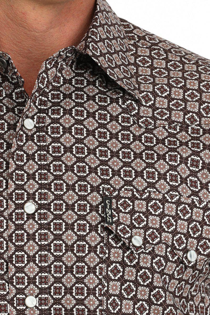 Cinch Men's Modern Fit Medallion Snap Front Western Shirt