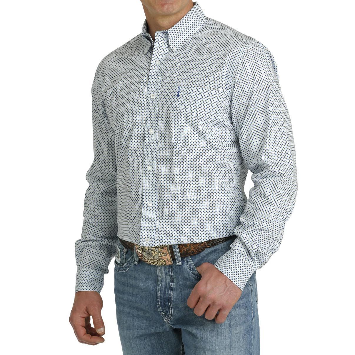 Cinch Men's Modern Print Light Blue