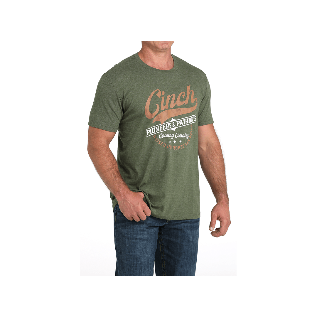 Cinch Men's Olive Green Graphic T-Shirt - Cinch