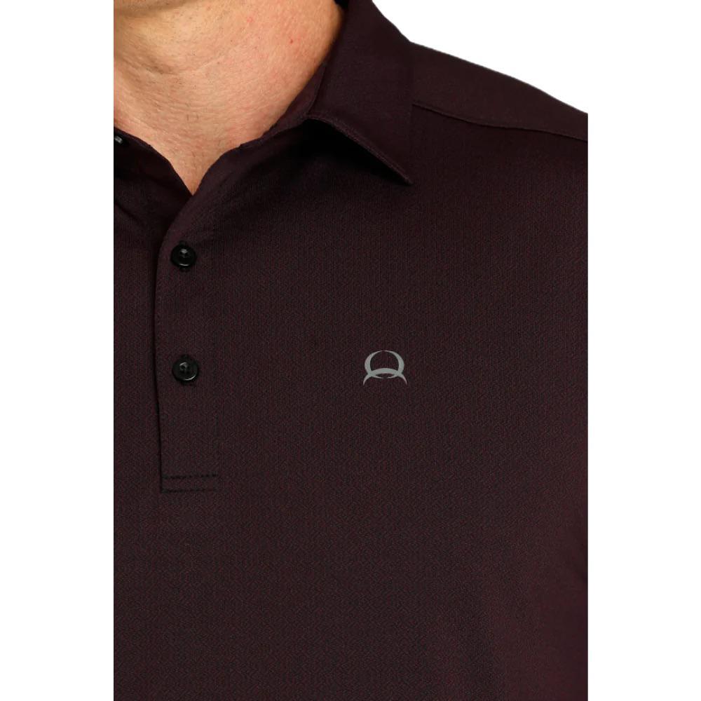 Cinch Men's Purple Short Sleeve ArenaFlex Polo Shirt