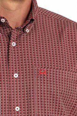 Cinch Men's Short Sleeve Medallion Print Button-Down Western Shirt