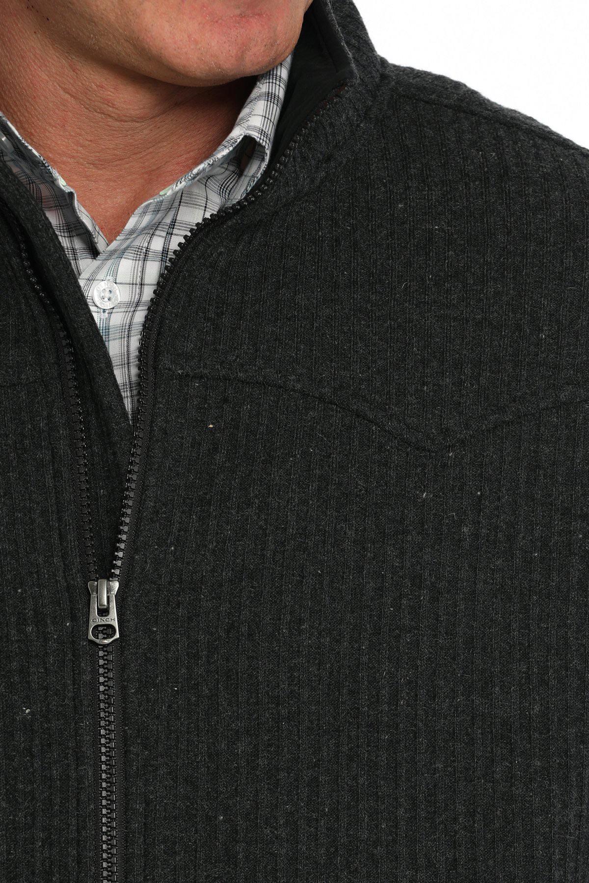 Cinch Men's Wool Bonded Vest In Black