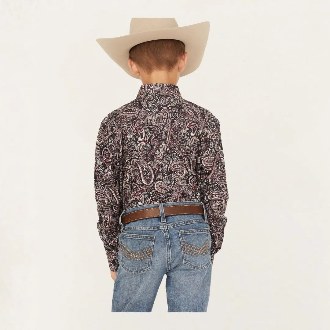 Cinch Boy's Paisley Button-Down Western Shirt Multi