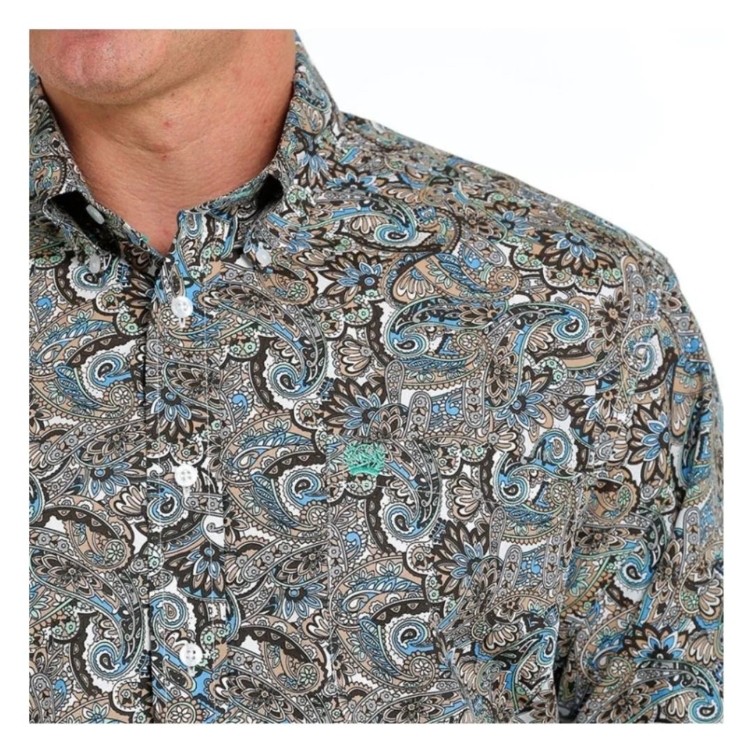 Cinch Brown Multi Paisley Western Shirt - Wrangler
