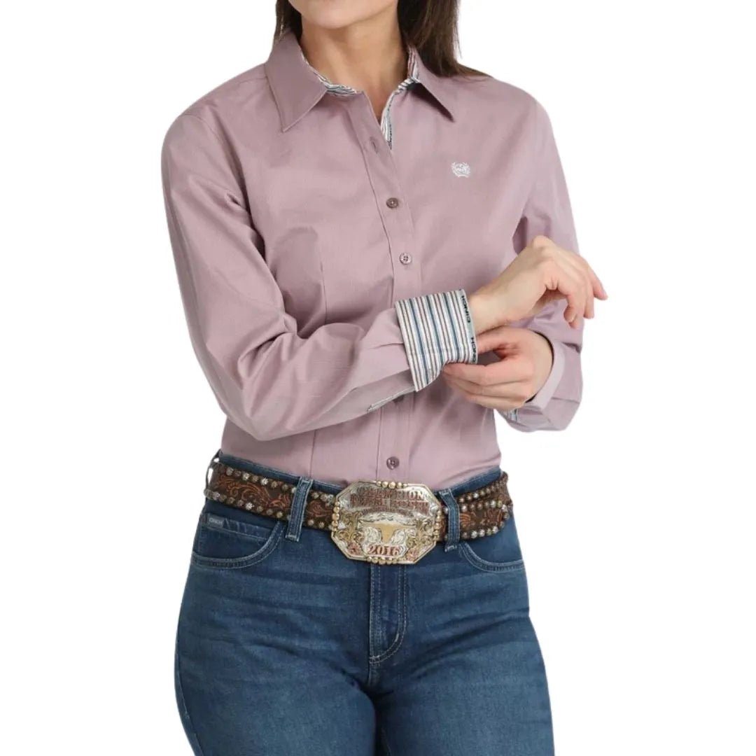 Cinch Women's Long Sleeve Stretch Lily Pink - Cinch