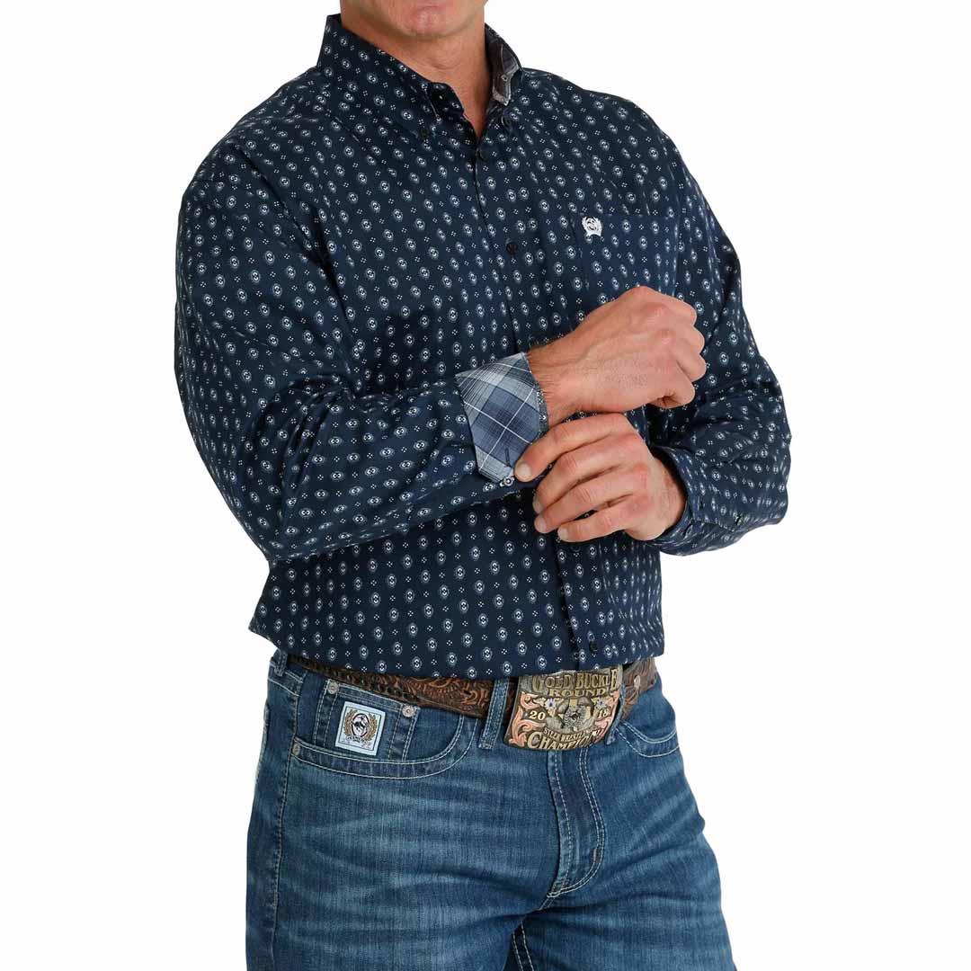 Cinch Men's Geometric Print Button Down Shirt