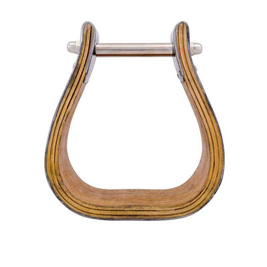 Cowboy Tack 5" Stainless Steel Covered Wooden Stirrups 215671