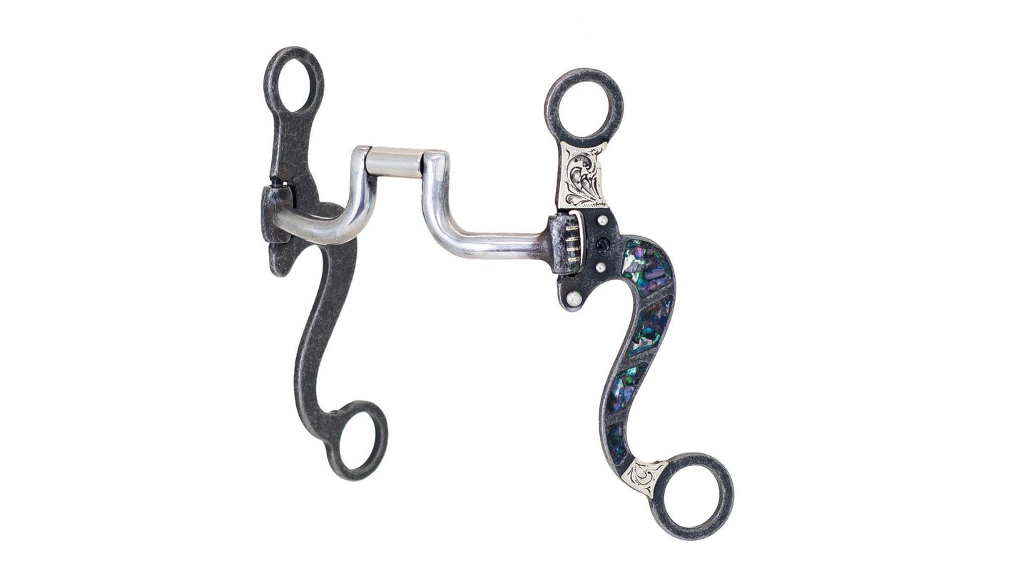 Cowboy Tack Black Pearl Hinged Port Bit
