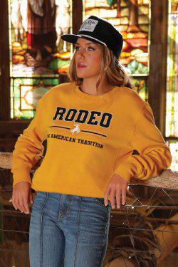 Cruel Women's Rodeo Sweatshirt Yellow