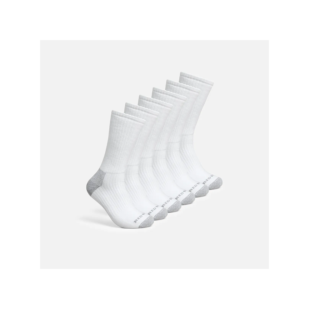 Red Wing White Cotton Blend Crew Sock