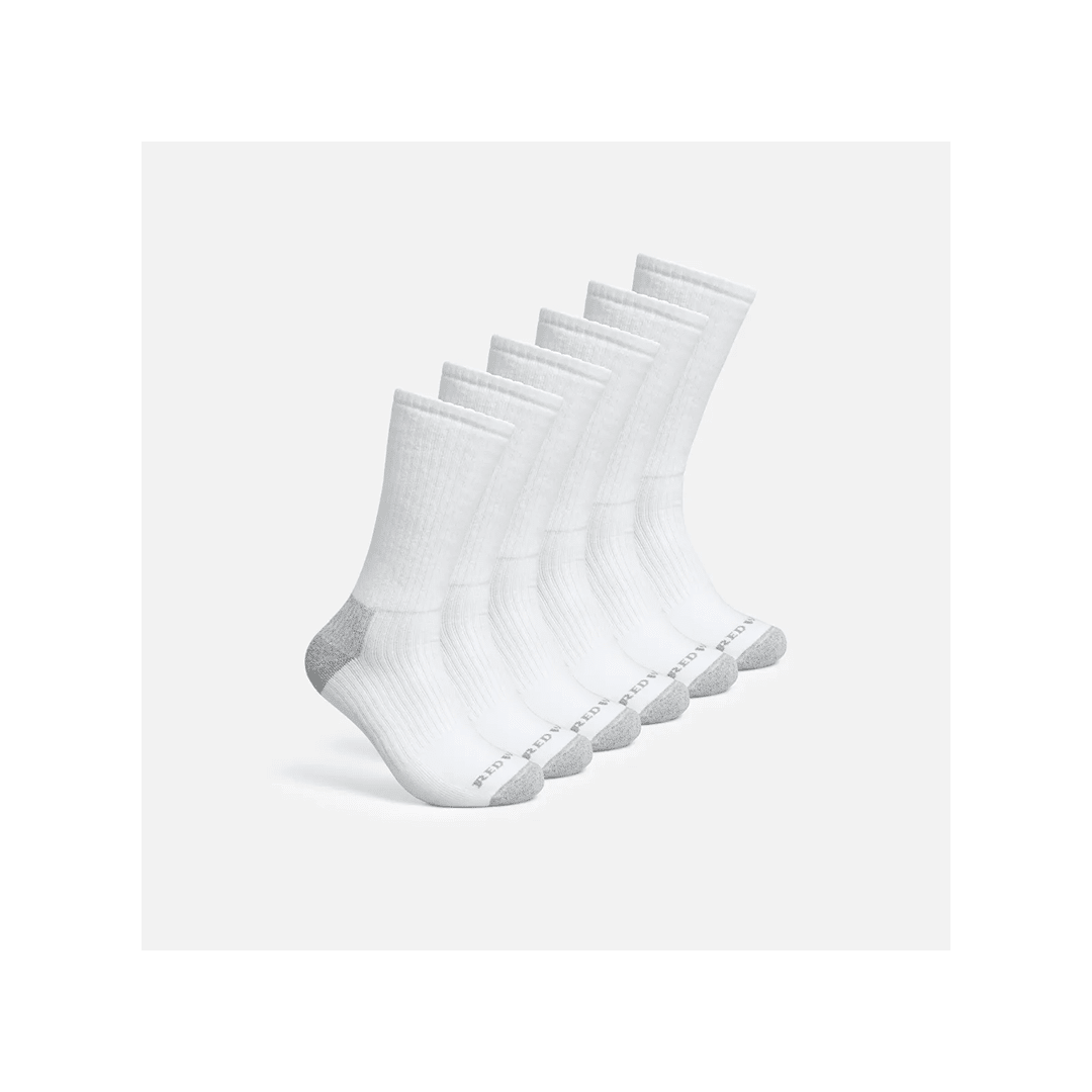 Red Wing Unisex White Cotton Blend Crew Sock - Red Wing