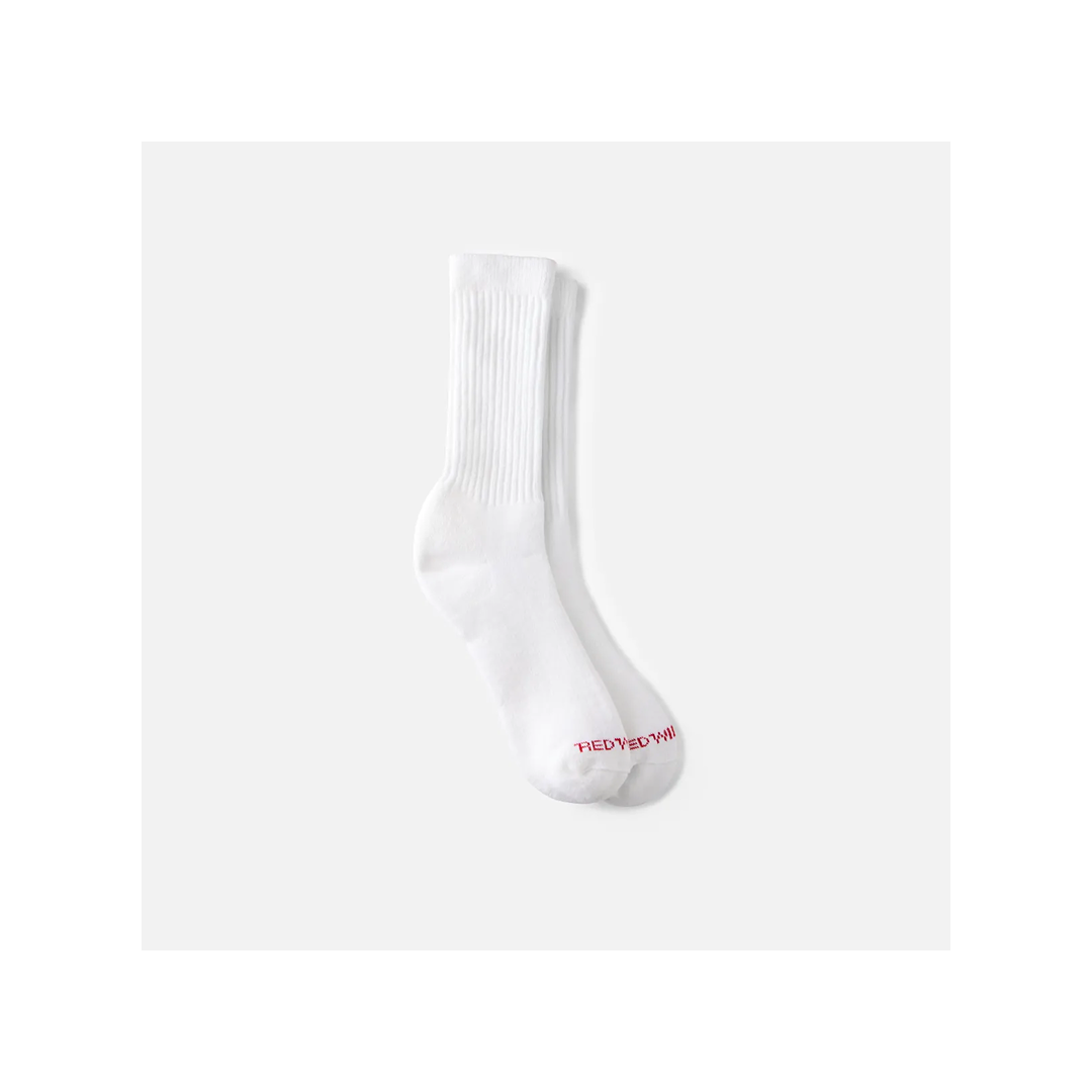 Red Wing White Acrylic Blend Medium Weight Crew Socks