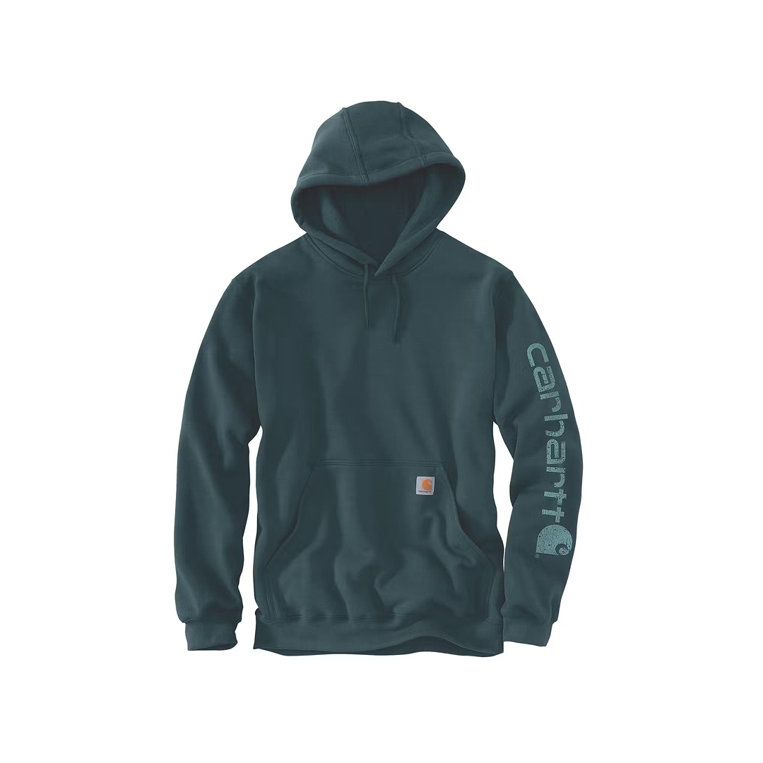Carhartt Men's Loose Fit Midweight Logo Sleeve Graphic Hoodie