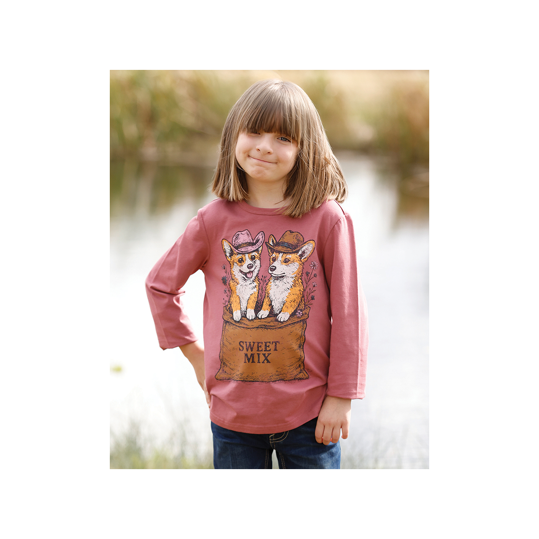 Cinch Girl's Dog Graphic Jersey Shirt