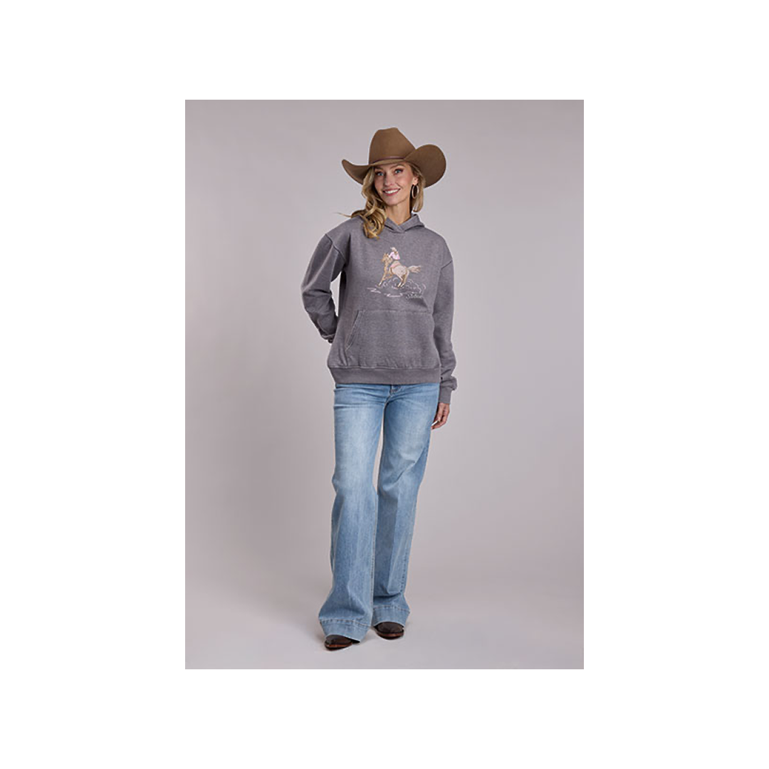 Stetson Women's Heather Grey Horse Graphic Hoodie