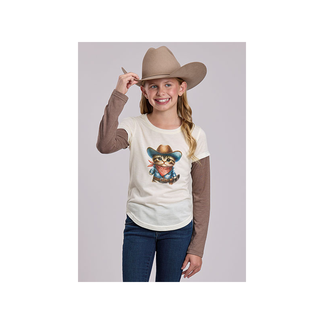 Roper Girl's Double Layer Long Sleeve T-shirt