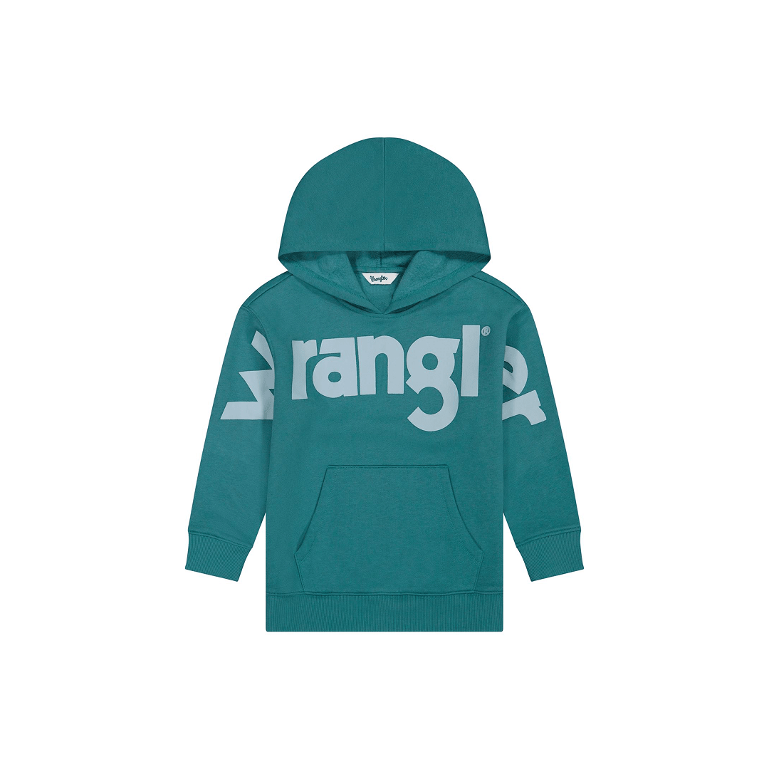 Wrangler Girl's Turquoise Logo Hoodie - Wrangler