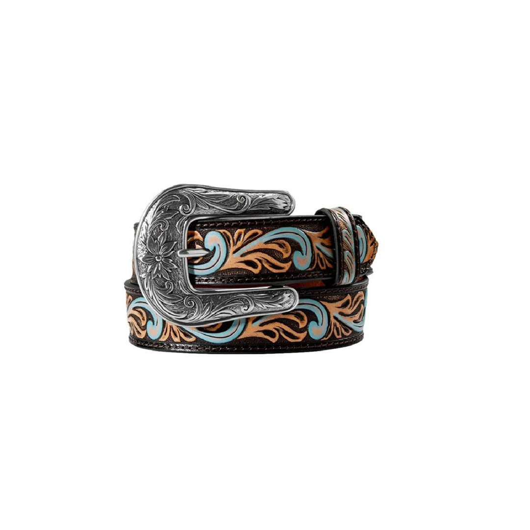 Angel Ranch Girl's 1 1/4" Embossed Floral Belt weis-western-wear