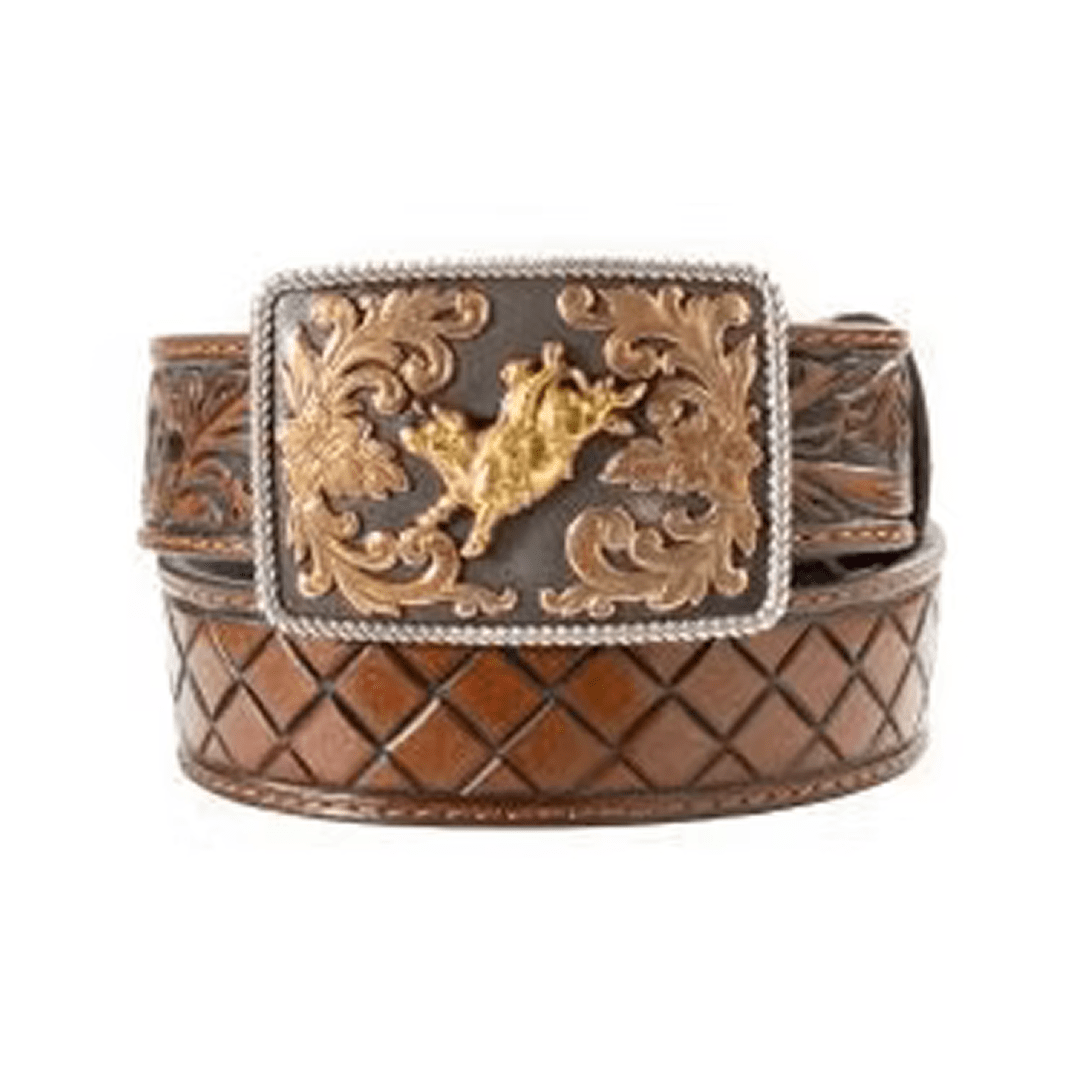 3D Boys 1 1/4" Floral Tabs Bull Rider Belt - 3D Belt Co.