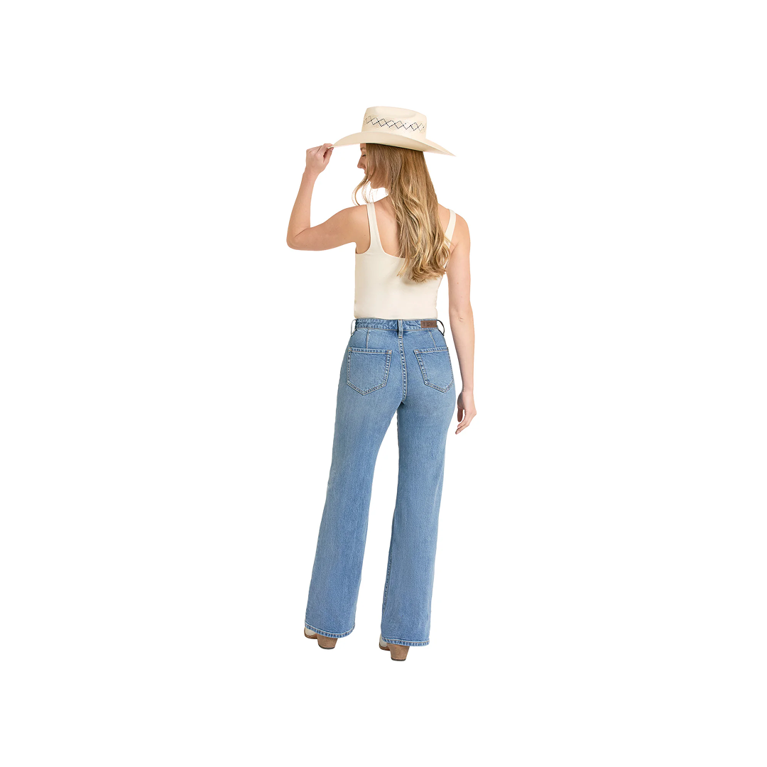 Panhandle Slim Women's High Rise Wide Leg Medium Wash Jeans weis-western-wear