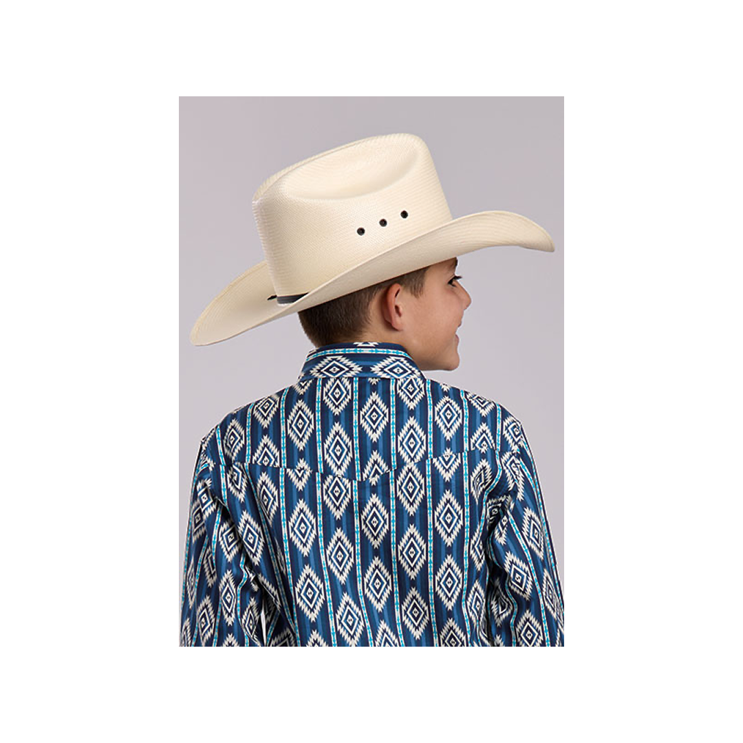 Roper Boy's Vertical Serape Print Snap Long Sleeve Western Shirt
