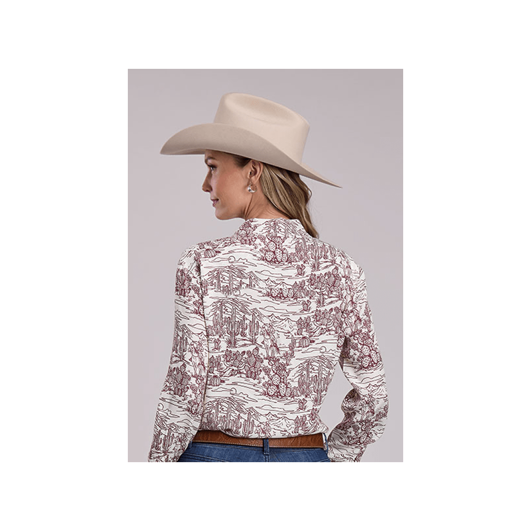 Roper Women's Desert Toile Printed Western Snap Shirt - Roper