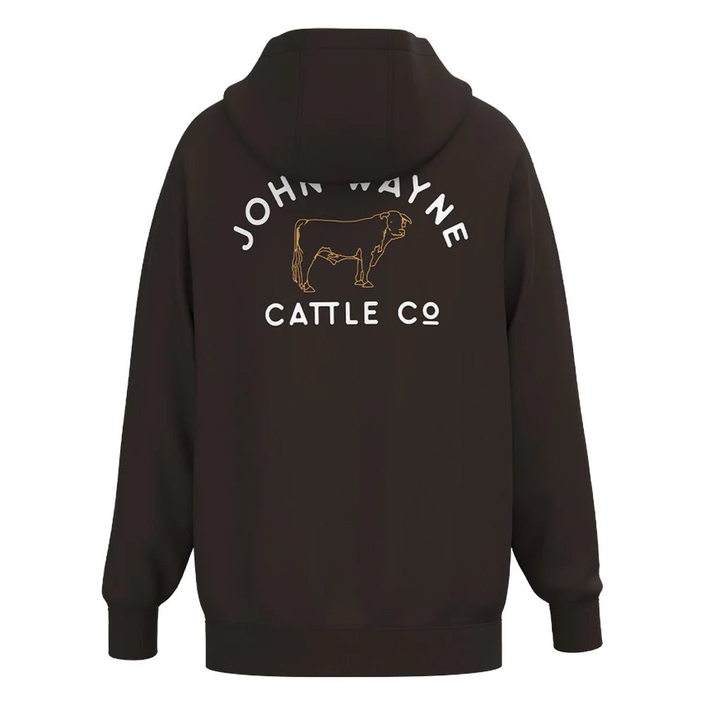 Hooey Men's "JW Cattle Co" Hoodie Brown With White Logo - Hooey