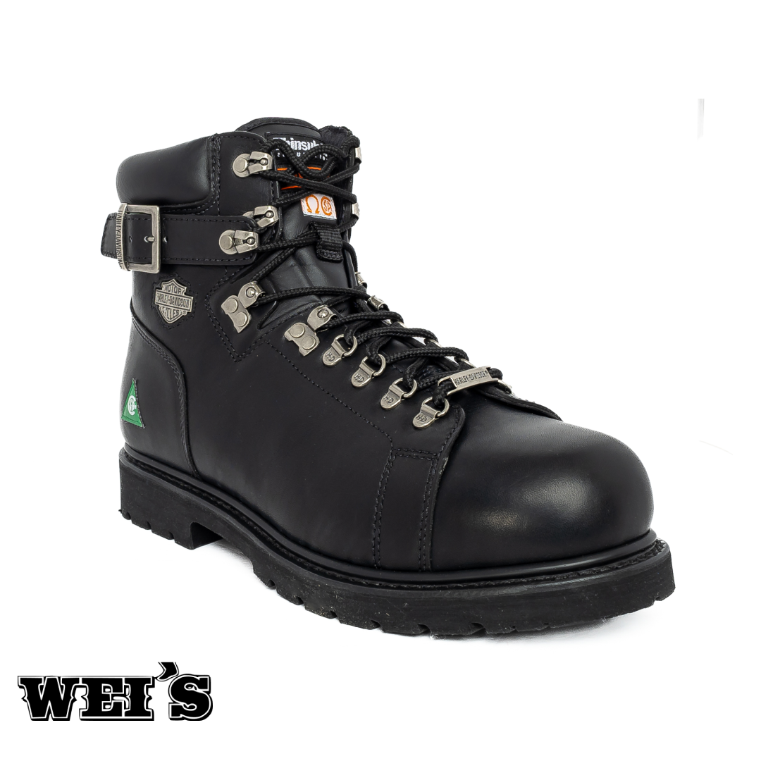 Harley Davidson Men’s Boots 6" Crank Case CSA Steel Toe Insulated - Clearance