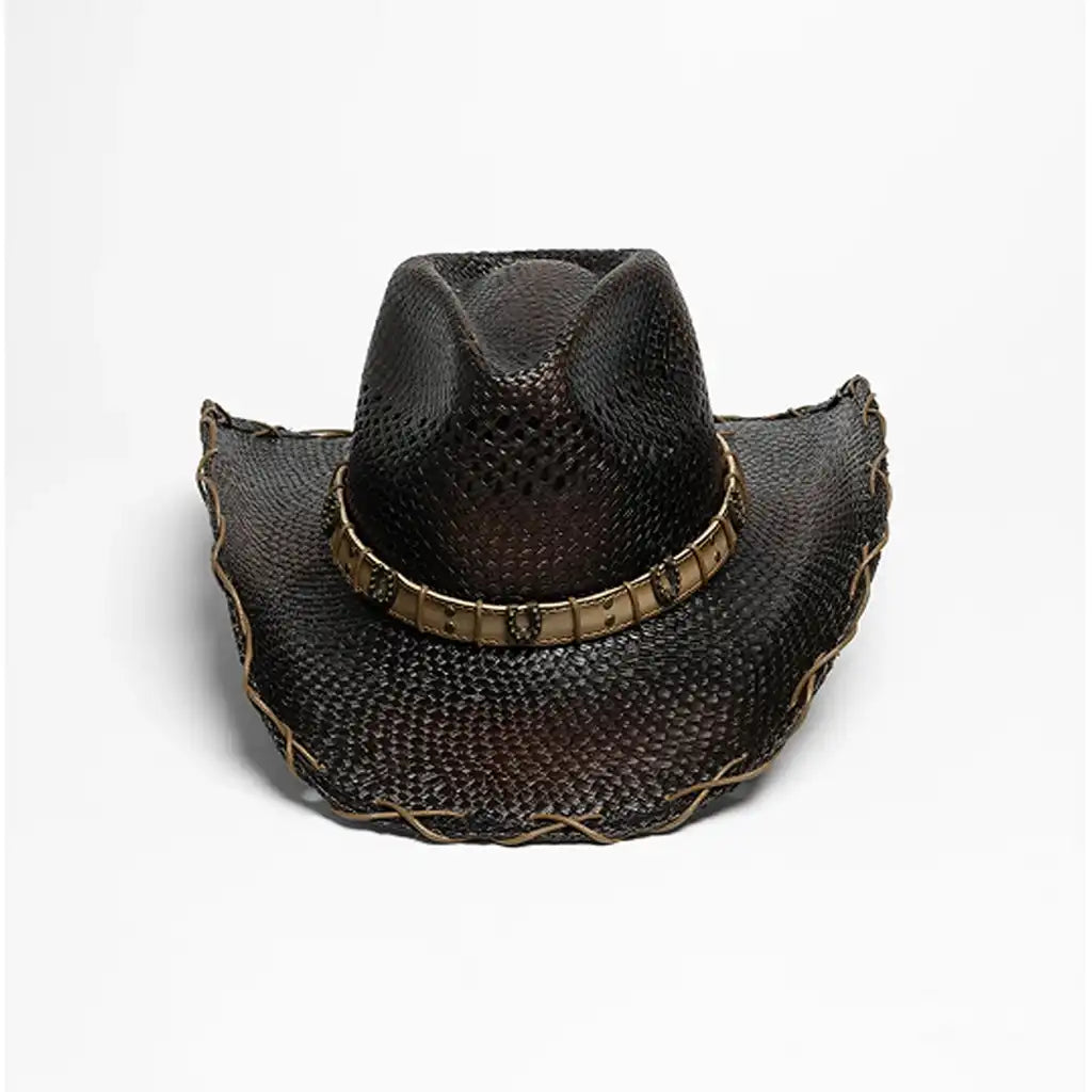 Dallas Hats Tea Stained Fine Brown Straw Hat