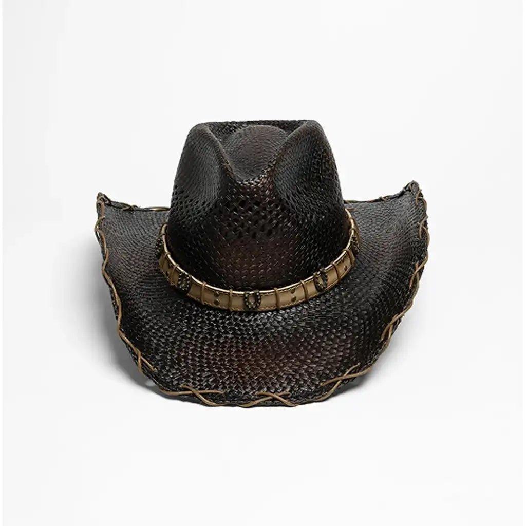 Dallas Hats Tea Stained Fine Brown Straw Hat - Dallas Hats