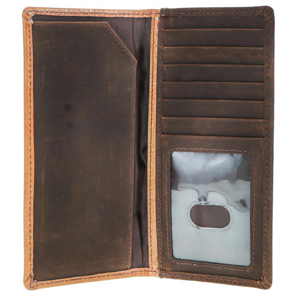 Hooey "Gambler" Tan Playing Card Embossed Rodeo Wallet - Hooey
