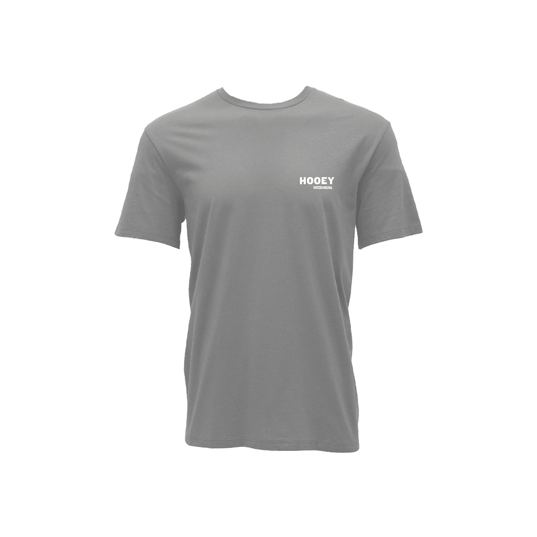 Hooey Men's Briggs T-Shirt Grey w/ White and Brown Logo - Hooey