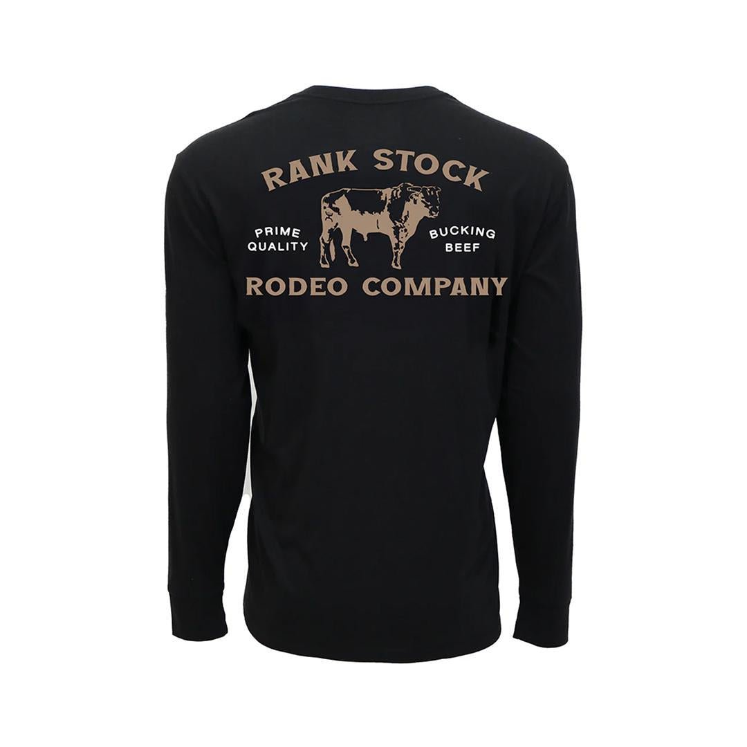 Hooey Men's Rodeo Rank Long Sleeve T-shirt Black - Hooey