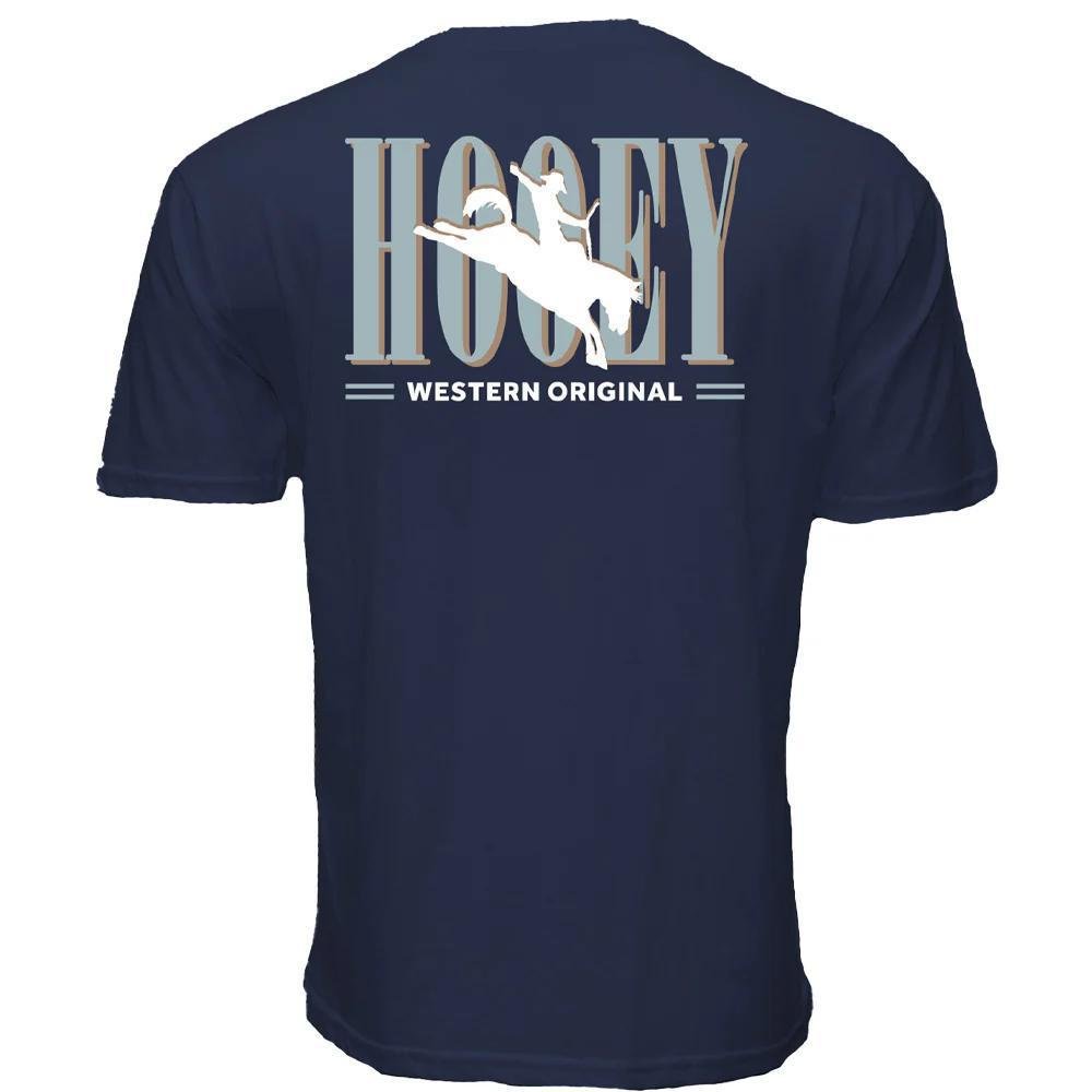 Hooey Men's "Wild Ride" Blue With Light Blue & White Hooey Logo T-Shirt - Hooey