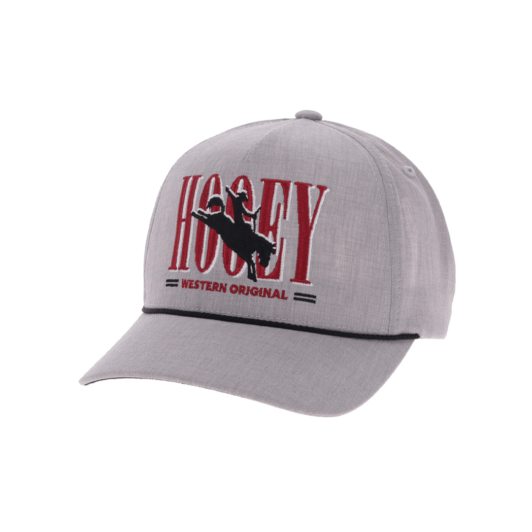 Hooey Wild Ride Hat Heather Grey w/ Hooey Embroidered Logo - Hooey