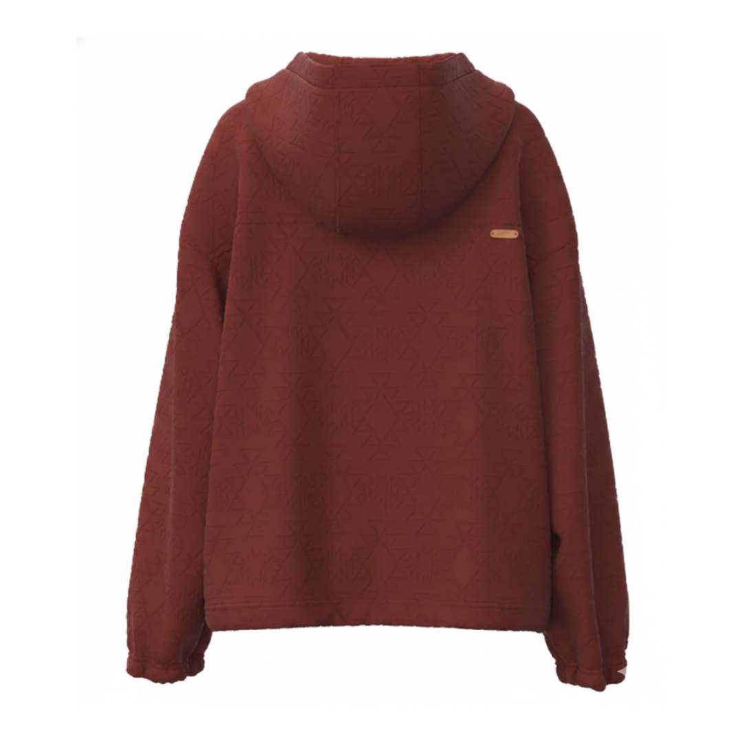 Hooey Women's Mazatlan Half Zip Hoodie Maroon