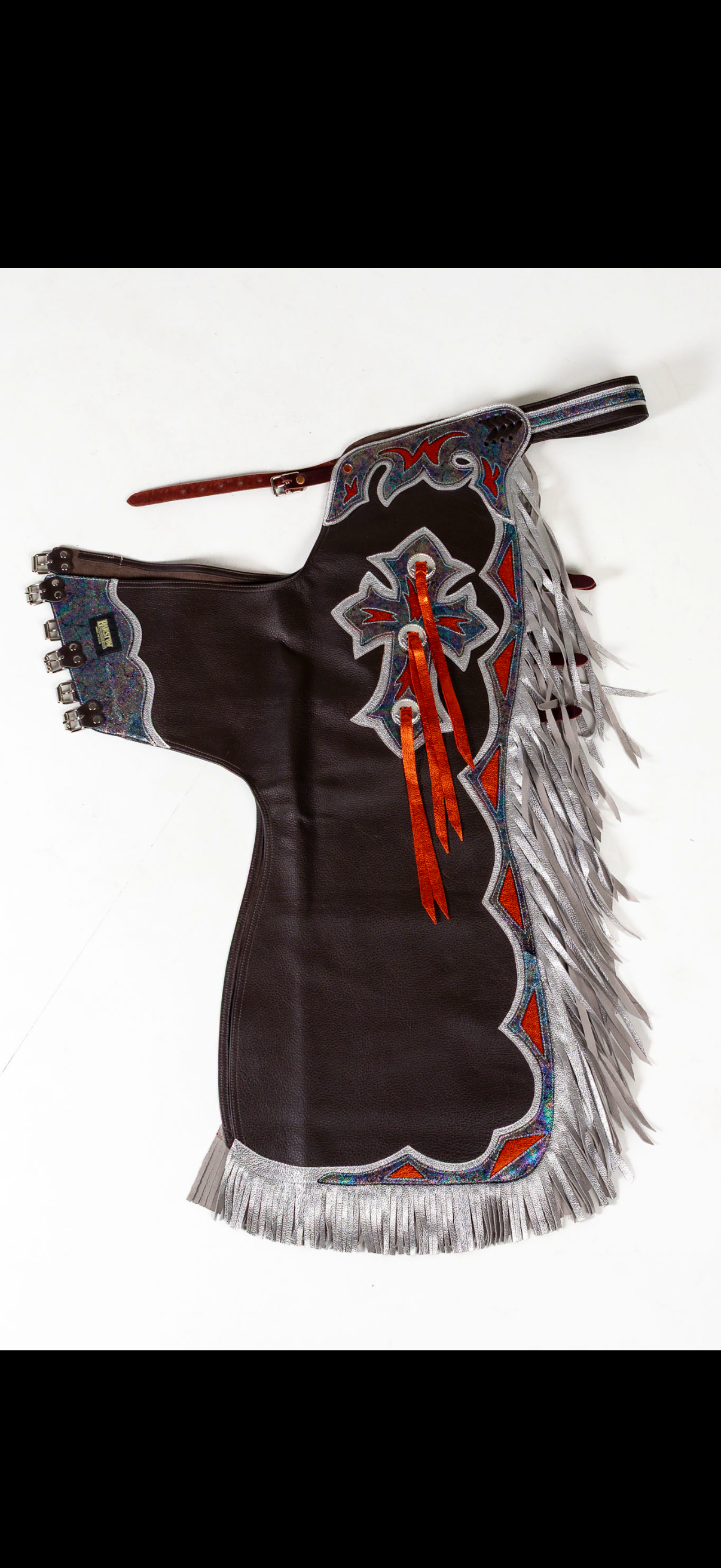Barstow Rodeo Brown and Iridescent Western Chaps