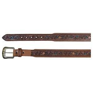 JP West Men's Turq. Inlay Belt