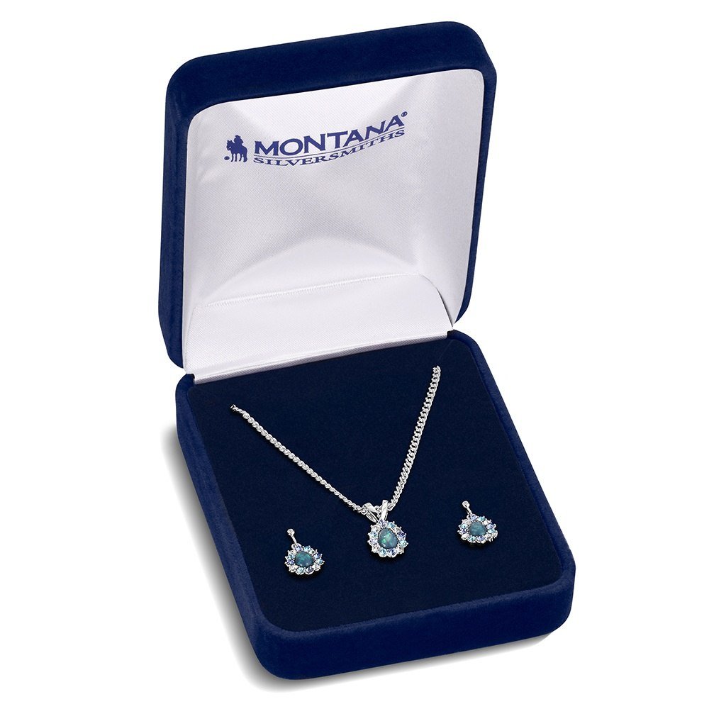Montana Silversmiths Northern Glow Opal Jewelry Set - Montana Silversmiths