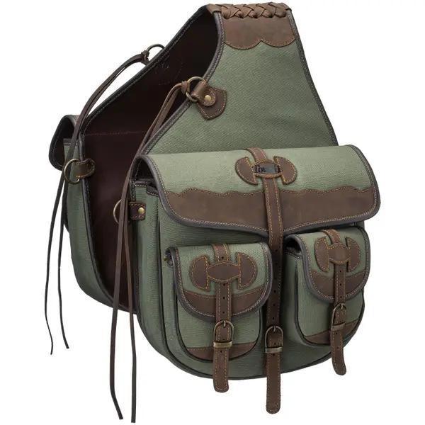 JT International Canvas Trail Bag with Leather Accents 61-9928-17-0