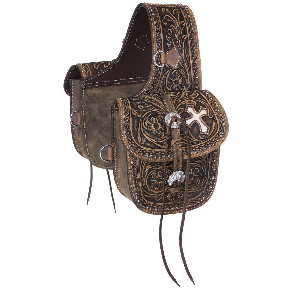 JT International Floral Saddle Bag With Cross