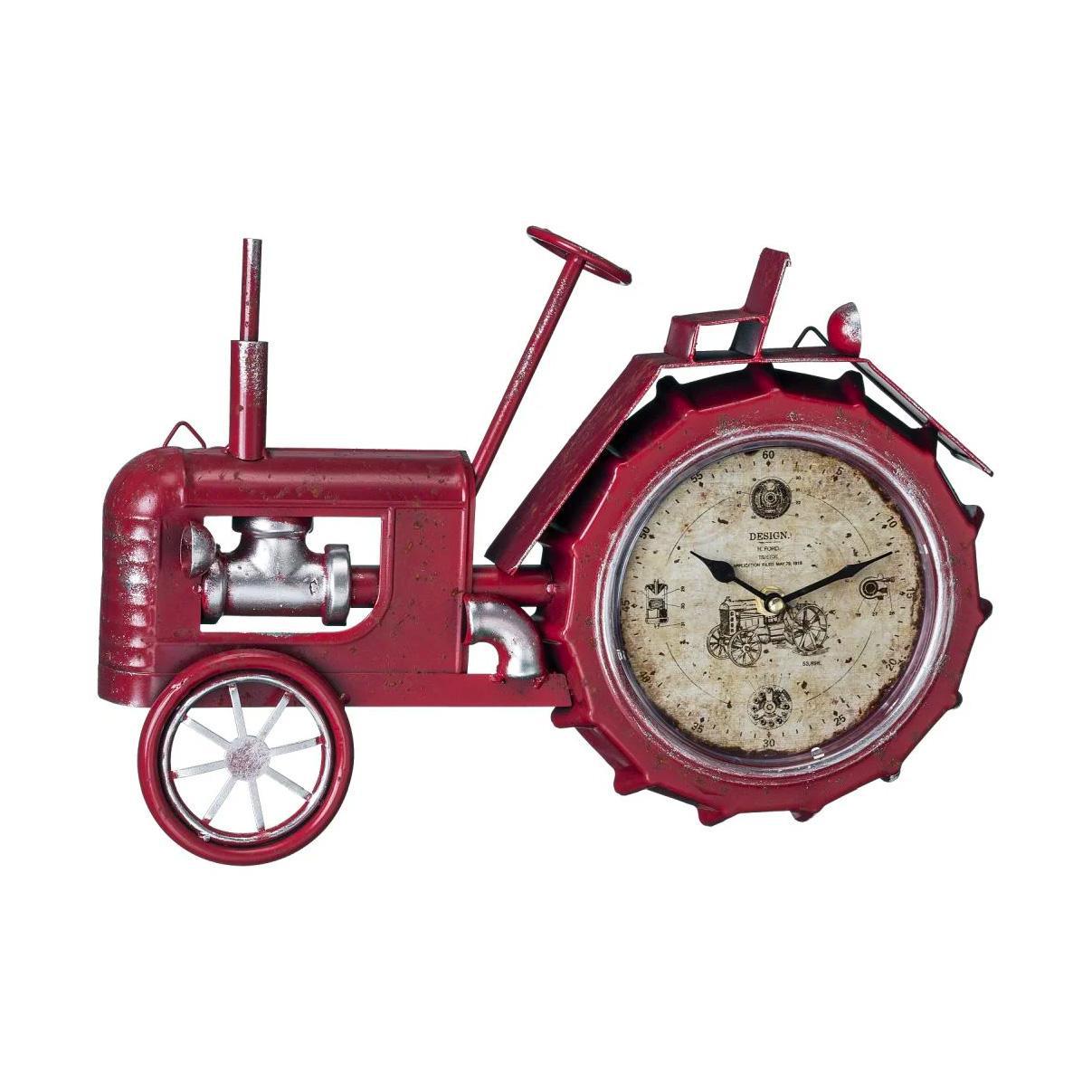 JT International Tough 1 Red Tractor Table Top Clock